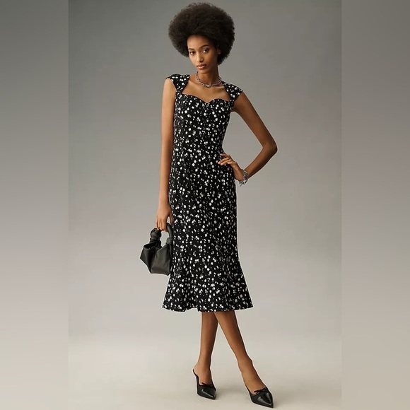 Maeve Dresses & Skirts - NWT! The Cecily Fit & Flare Sweetheart Dress by Maeve in B & W- XS PETITE